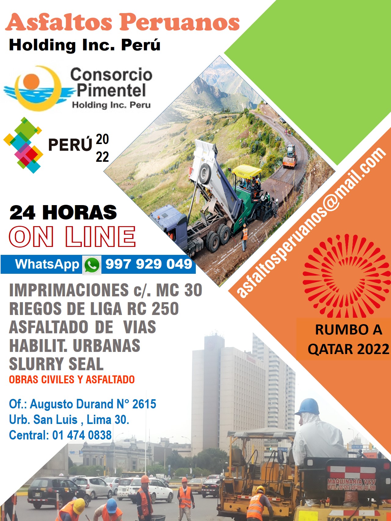 ASFALTO EN CALIENTE IMPRIMACIONES RIEGO DE LIGA PERU 2023